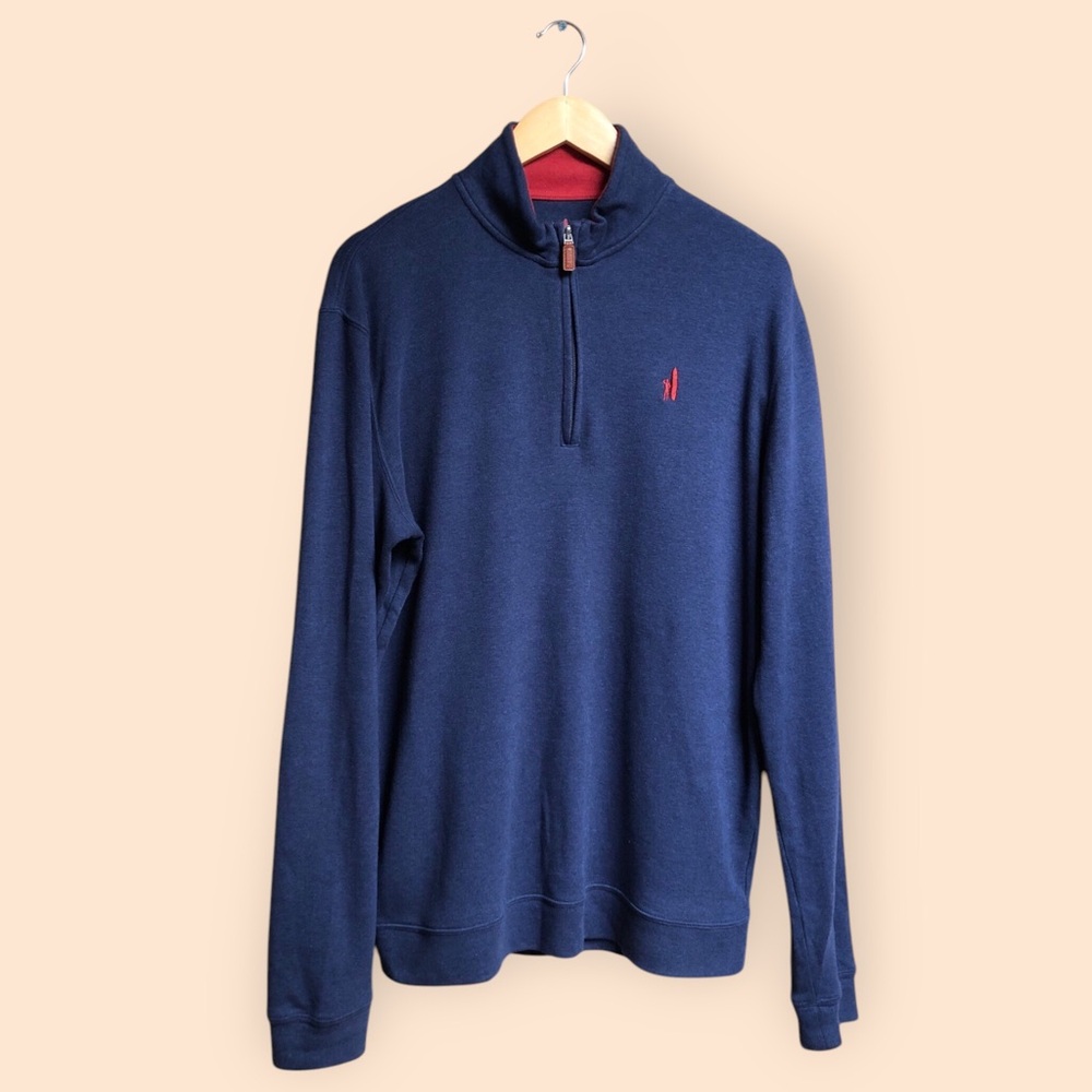 Johnnie-O Newport 1/4 Zip Pullover Sweater Twilight Cotton West Coast MENS M